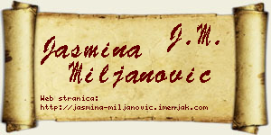 Jasmina Miljanović vizit kartica